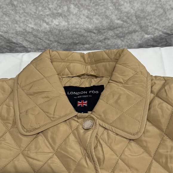 brown london fog jacket button down pocket bothsides size small - Picture 15 of 15